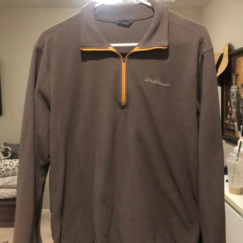 Men’s Eddie Bauer grey 1/4 zip sweatshirt